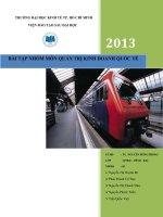 Bài tập nhóm môn Quản trị kinh doanh quốc tế