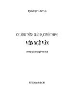 Dự thảo chương trình giáo dục phổ thông môn ngữ văn 2018