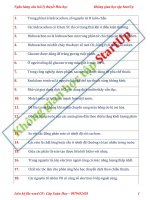 CÂU hỏi MỆNH đề ĐÚNG SAI ôn lý THUYẾT hóa THPT