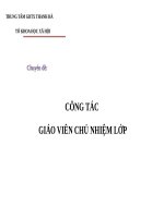 CÔNG TÁC GIÁO VIÊN CHỦ NHIỆM LỚP