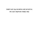 THIẾT kế MẠCH ĐỒNG hồ số DÙNG PIC kết hợp đo NHIỆT độ (có code và sơ đồ mạch)