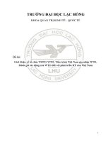 Tiểu luận Tổ chức thương mại thế giới WTO