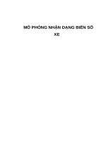 MÔ PHỎNG NHẬN DẠNG BIỂN số XE matlab (có code)