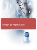 Tư tưởng yêu nước của Tản Đà