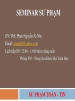 Tài liệu học tập  Giáo dục Toán học Seminar Sư Phạm