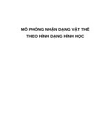 MÔ PHỎNG NHẬN DẠNG vật THỂ THEO HÌNH DẠNG HÌNH học (có code)