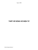 THIẾT kế ĐỒNG hồ điện tử dùng AT89C52 (có code và sơ đồ mạch)