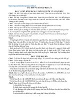 CÂU hỏi và đáp án địa lí 6