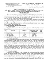 BAO CAO KET QUA THUC HIEN CUOC VAN DONG  MOITHAY CO GIAO LA TAM GUONG DAO DUC TU HOC VA SANGTAO NAM HOC 20122013