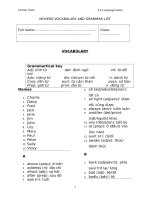 MOVERS VOCABULARY AND SPEAKING QUESTIONS