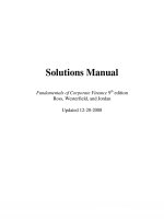 Solution manual fundamentals of corporate finance 9e by ross jordan