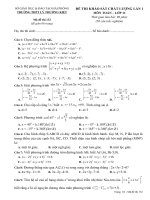 ĐỀ THI KSCH TOÁN 11 năm 2018