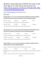Bộ đề  tiếng anh THPTQG file word có giải thích đáp án chi tiết