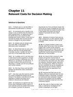 Solution manual introduction managerial accounting 5e by garrison chapter 11 