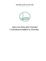 Báo cáo tổng kết năm 2016 và triển khai kế hoạch nhiệm vụ năm 2017 của ĐHQGHN