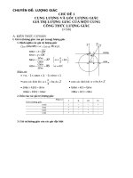 Chuyên đề lượng giác lớp 11 luyện thi THPT quốc gia 