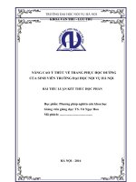 Nâng cao ý thức về trang phục học đường của sinh viên trường Đại Học Nội Vụ Hà Nội