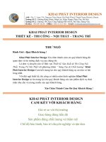 Báo giá thiết kế Thi Công nội thất 2018