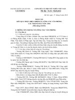 BÁO CÁO  KẾT QUẢ THỰC HIỆN NHIỆM VỤ CÔNG TÁC VĂN PHÒNG