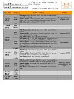 Lịch công tác tuần 03 năm 2018