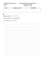 KT15 PHUT TOAN 9 đại số CHƯƠNG 2  2017 2018