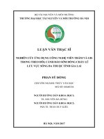Nghiên cứu ứng dụng công nghệ viễn thám và GIS trong theo dõi, cảnh báo sớm dòng chảy lũ lưu vực sông ba thuộc tỉnh gia lai 