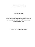 Quan hệ thương mại giữa Việt Nam với các nước châu Âu, châu Mỹ thời thuộc Pháp giai đoạn 1897  1945