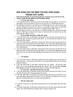 NỘI DUNG ÔN TẬP MÔN TIN HỌC ỨNG DỤNG TRONG XÂY DỰNG