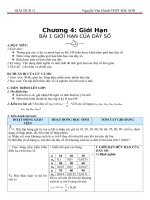 Giáo án Giải tích 11 chương 4 bài 1: Giới hạn của dãy số  Toán giải tích 11