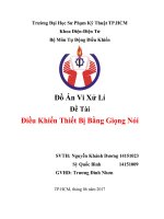 Đồ án điều khiển thiết bị bằng giọng nói arduino