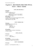 Anh :: Trường THCS Trần Văn Ơn :: | Tin tức | Dạy và Học | ĐỀ CƯƠNG THI HỌC KÌ I NĂM HỌC 2016  2017 de cuong TA6 HK1