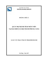 Quản trị thành tích nhân viên tại bảo hiểm xã hội thành phố đà nẵng