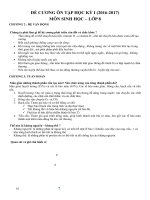 Sinh :: Trường THCS Trần Văn Ơn :: | Tin tức | Dạy và Học | ĐỀ CƯƠNG THI HỌC KÌ I NĂM HỌC 2016  2017 DE CUONG SINH 8 HKI