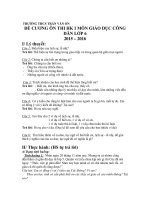 GDCD :: Trường THCS Trần Văn Ơn :: | Tin tức | Bản tin trường | LỊCH THI HỌC KỲ 1  ĐỀ CƯƠNG ÔN TẬP (CẬP NHẬT ĐẦY ĐỦ)