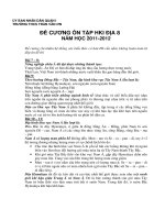 Địa lý lớp 8 :: Trường THCS Trần Văn Ơn :: | Tin tức | Dạy và Học | Địa | Hướng dẫn ôn tập môn Địa học kỳ I 20112012 DE CUONG HKI DIA8