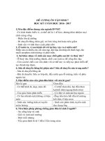 Sinh :: Trường THCS Trần Văn Ơn :: | Tin tức | Dạy và Học | ĐỀ CƯƠNG THI HỌC KÌ I NĂM HỌC 2016  2017 DE CUONG SINH 7 hk1