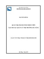 Quản trị thành tích nhân viên tại chi cục quản lý thị trường đà nẵng