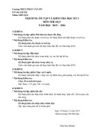 THỂ DỤC :: Trường THCS Trần Văn Ơn :: | Tin tức | Bản tin trường | LỊCH THI HỌC KỲ 1  ĐỀ CƯƠNG ÔN TẬP (CẬP NHẬT ĐẦY ĐỦ)