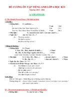 TIẾNG ANH :: Trường THCS Trần Văn Ơn :: | Tin tức | Bản tin trường | LỊCH THI HỌC KỲ 1 ĐỀ CƯƠNG ÔN TẬP (CẬP NHẬT ĐẦY ĐỦ)