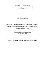 Quan hệ thương mại giữa việt nam với các nước châu âu, châu mỹ thời thuộc pháp giai đoạn 1897   1945 (tt) 