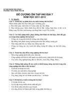 Địa lý lớp 7 :: Trường THCS Trần Văn Ơn :: | Tin tức | Dạy và Học | Địa | Hướng dẫn ôn tập môn Địa học kỳ I 20112012 DE CUONG HKI DIA7