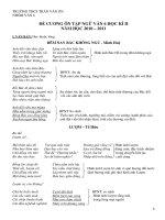 Văn lớp 6 :: Trường THCS Trần Văn Ơn :: | Tin tức | Dạy và Học | Văn | Hướng dẫn ôn tập Học Kỳ 2 môn Văn Ontap Van6 HK2