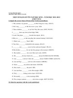 Bài tập ôn AV lớp 6 :: Trường THCS Trần Văn Ơn :: | Tin tức | Dạy và Học | Anh | Hướng dẫn ôn tập môn Anh văn học kỳ 2 20112012 BT AV 6 HKII