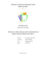 đề tài phân tích đa thức thành nhân tử