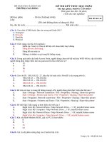 DỀ THI TRẮC NGHIỆM MẠNG CĂN BẢN