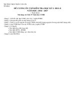 Hóa :: Trường THCS Trần Văn Ơn :: | Tin tức | Dạy và Học | ĐỀ CƯƠNG THI HỌC KÌ I NĂM HỌC 2016  2017