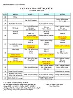 LICH KT HKII Lịch kiểm tra 1 tiết học kỳ 2