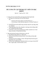 Đề cương lớp 9 :: Trường THCS Trần Văn Ơn :: | Tin tức | Dạy và Học | Tin hoc | Đề cương ôn tập Học kỳ 1Năm học 20142015 môn Tin học De cuong Tin K9