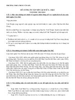 Môn Lịch sử :: Trường THCS Trần Văn Ơn :: | Tin tức | Dạy và Học | Đề Cương Ôn tập khối 8 Học Kỳ 2 Năm học 20132014 (Tham khảo)