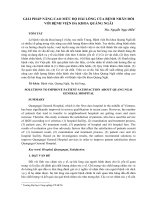 GIẢI PHÁP NÂNG CAO MỨC ĐỘ HÀI LÒNG CỦA BỆNH NHÂN ĐỐI VỚI BỆNH VIỆN ĐA KHOA QUẢNG NGÃI